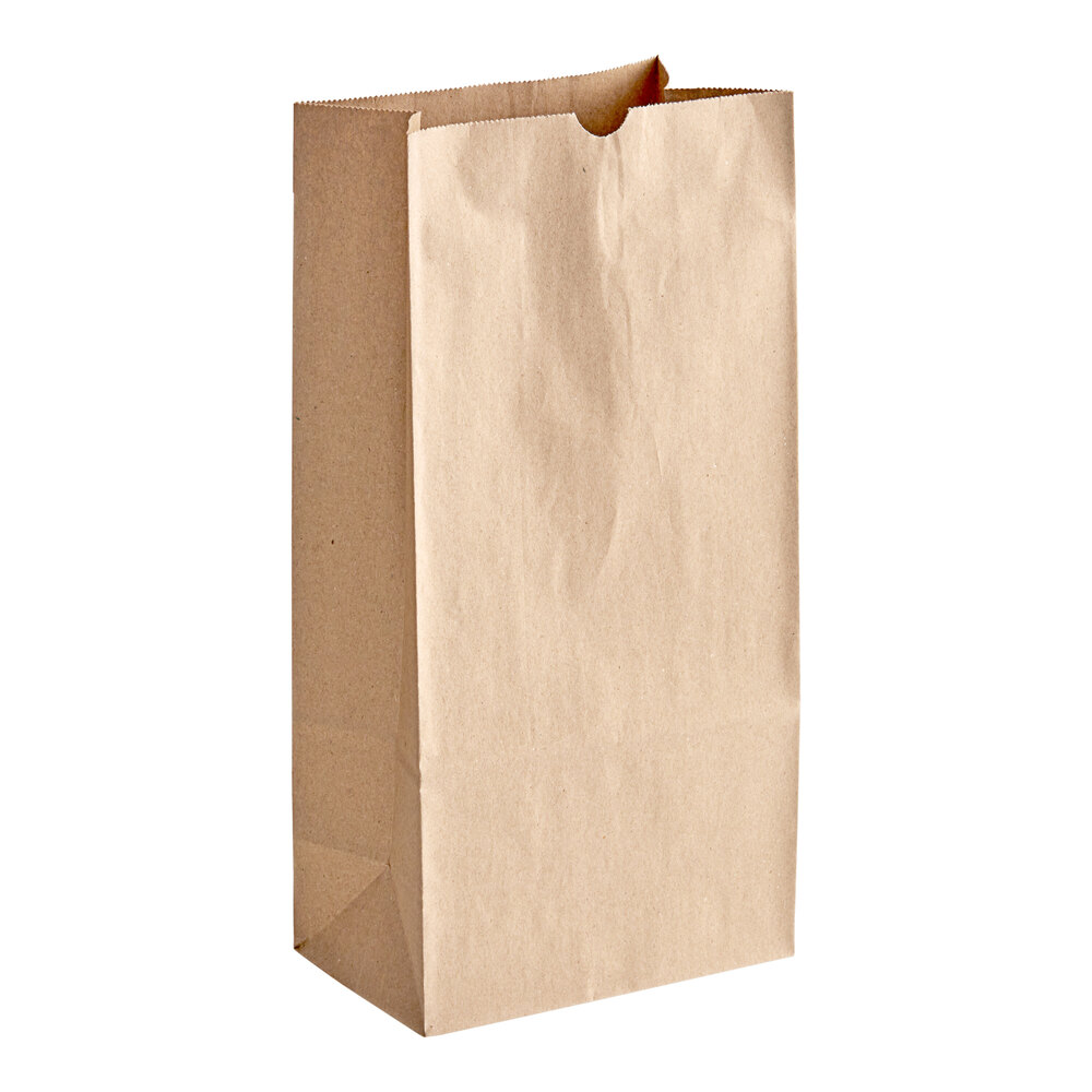 Choice Heavy Duty 16 lb. Extra Heavy-Duty Natural Kraft Bag - 400/Case