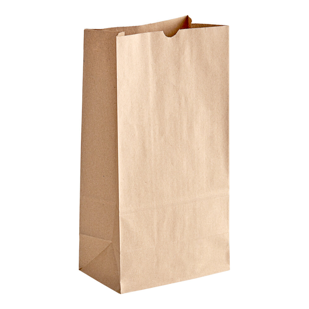 Choice Heavy Duty 20 lb. Extra Heavy-Duty Natural Kraft Bag - 400/Case