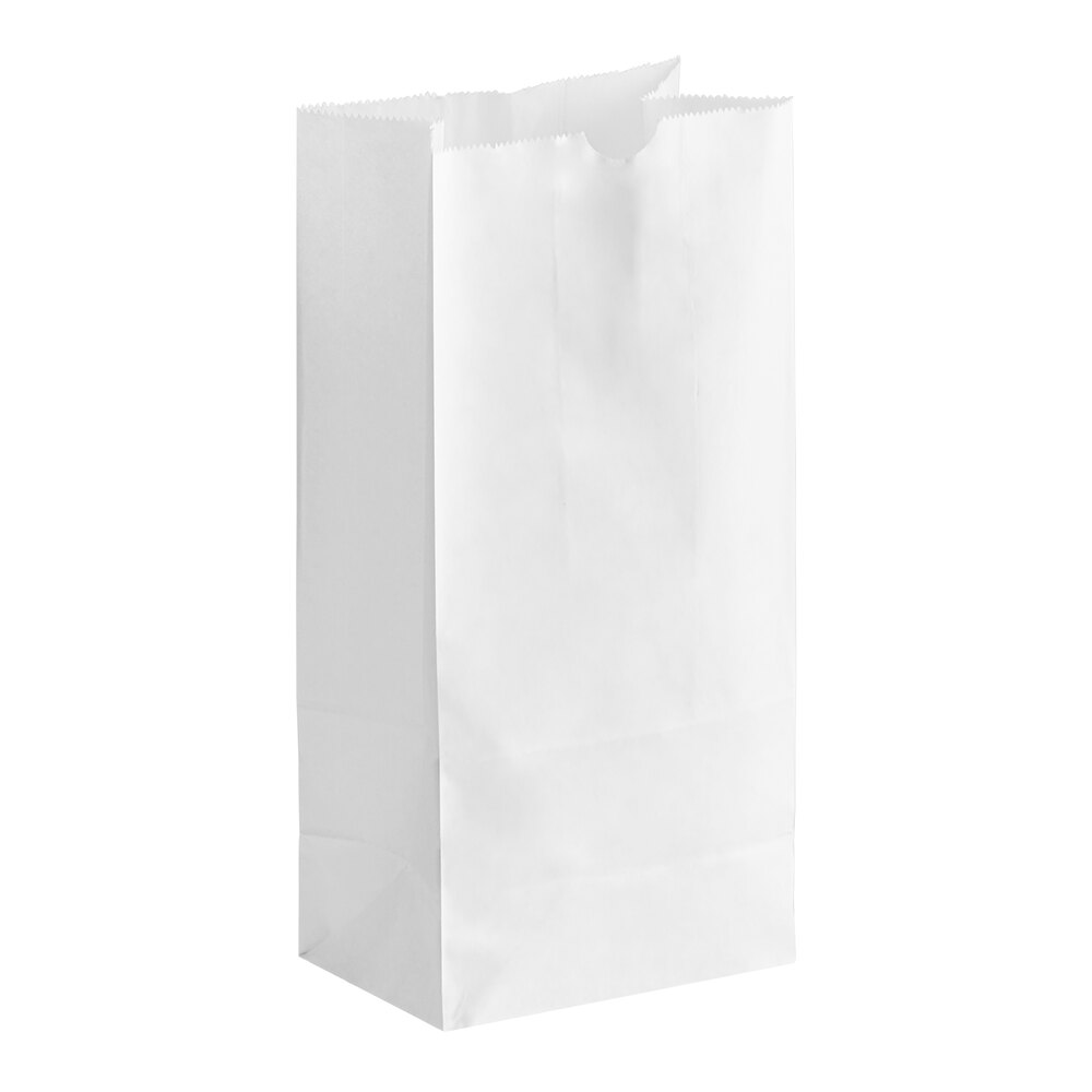 Choice 8 lb. White Paper Customizable Bag - 500/Case