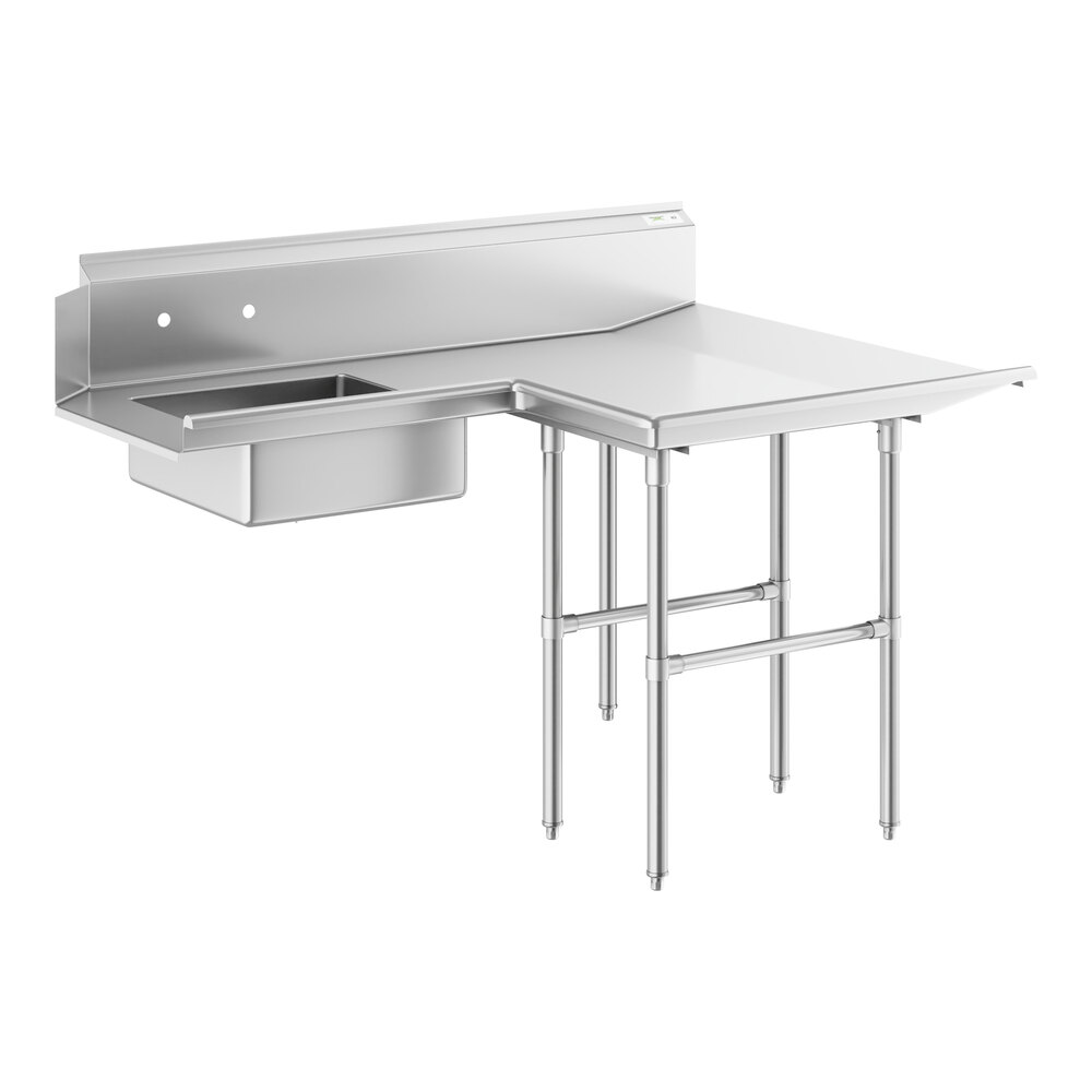 Regency 4' 16-Gauge Stainless Steel Soiled L-Shape Dishtable - Right Landing