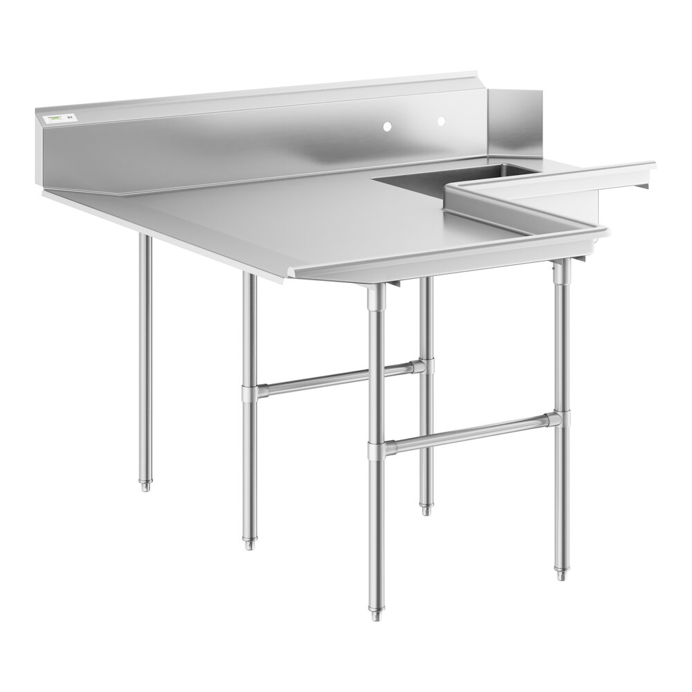 Regency 5' 16-Gauge Stainless Steel Soiled L-Shape Dishtable - Left Landing