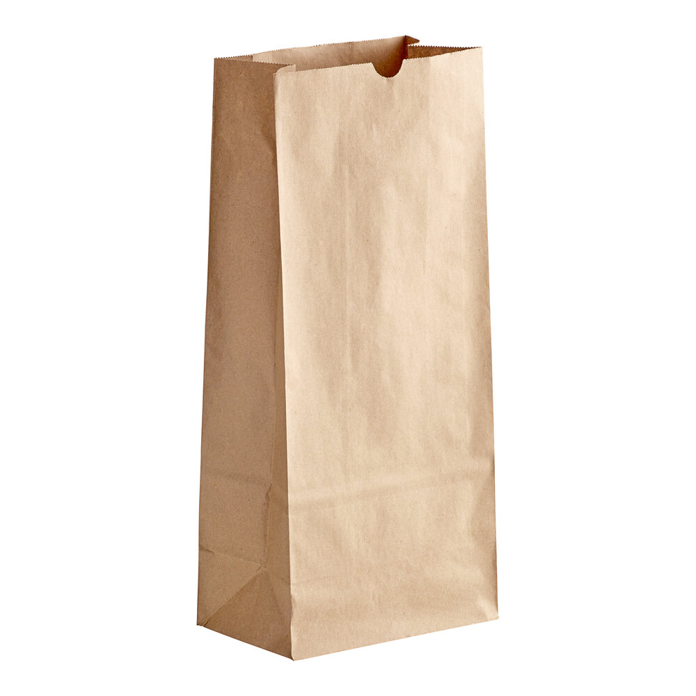 Choice Heavy Duty 25 lb. Heavy-Duty Natural Kraft Paper Bag - 400/Case