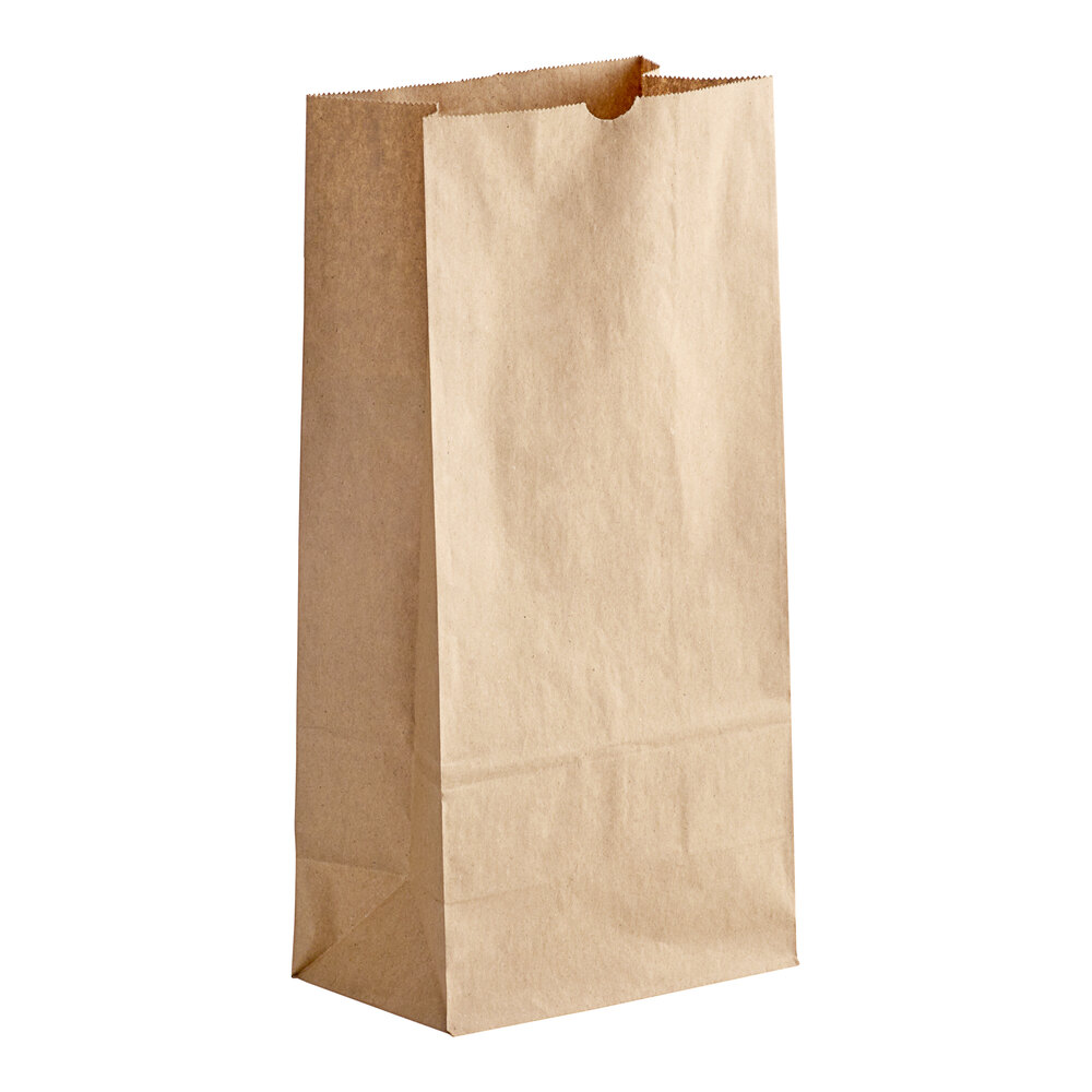 Choice 16 lb. Natural Kraft Paper Customizable Bag - 500/Case