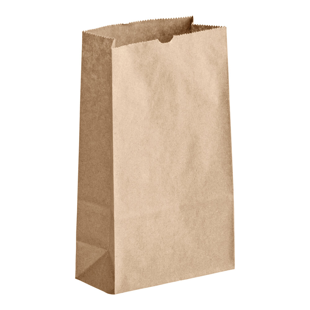 Choice 2 lb. Natural Kraft Paper Customizable Bag - 500/Case