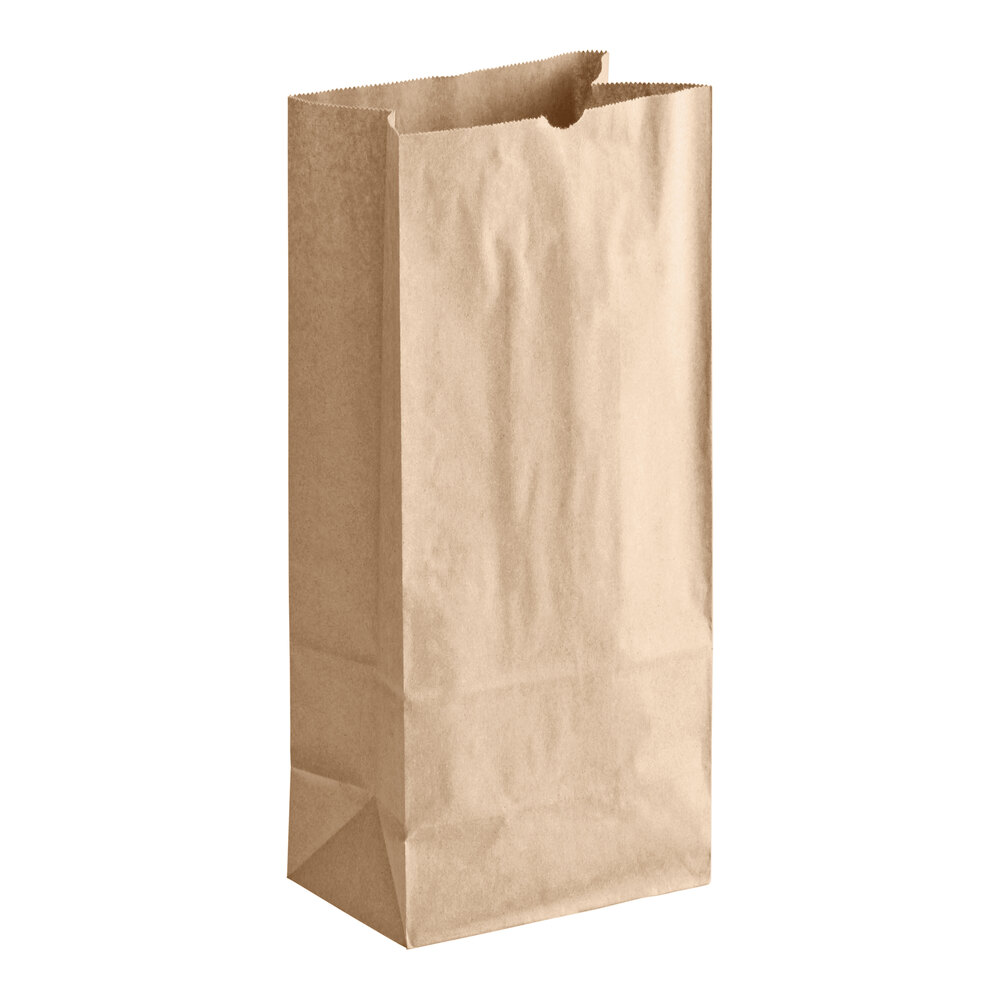 Choice 10 lb. Natural Kraft Paper Customizable Bag - 500/Case