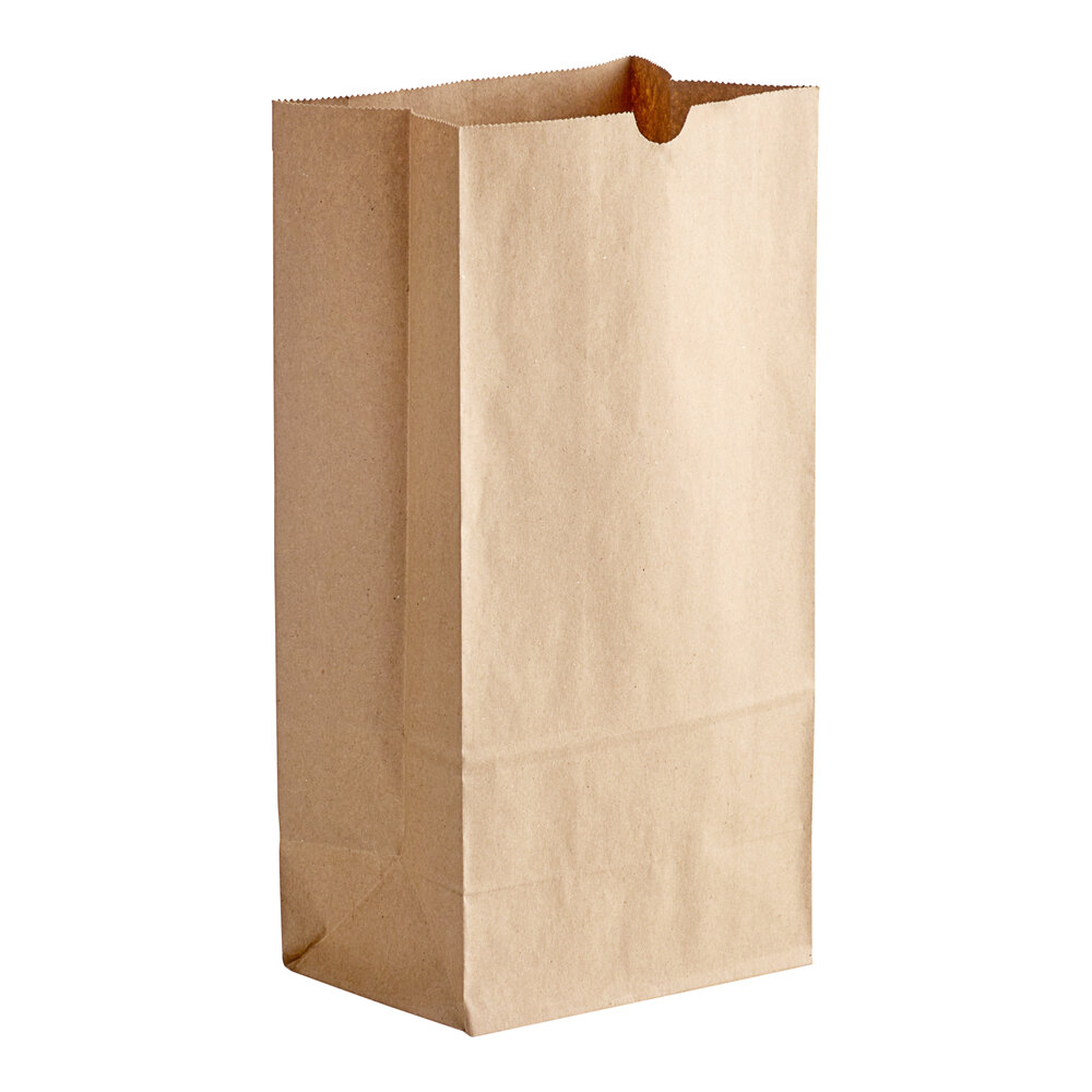 Choice 8 lb. Natural Kraft Paper Customizable Bag - 500/Case