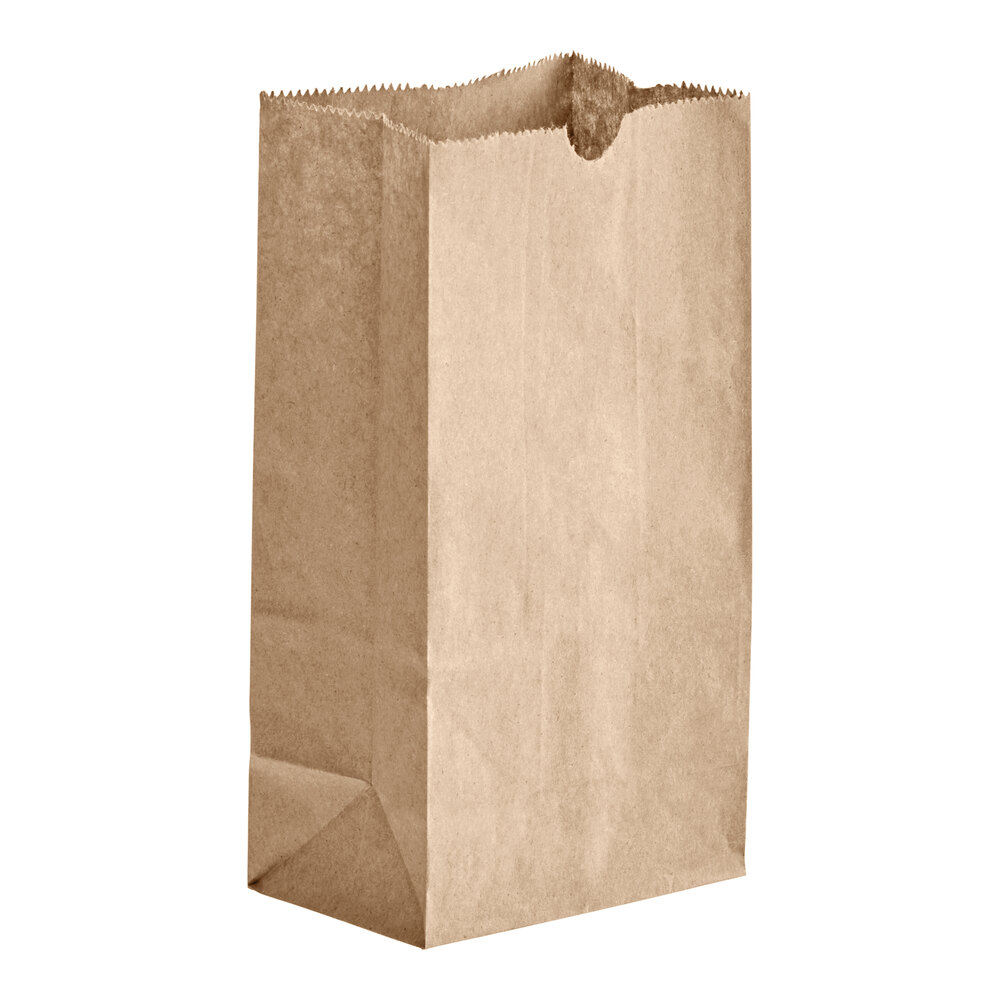 Choice 1 lb. Natural Kraft Paper Customizable Bag - 500/Case