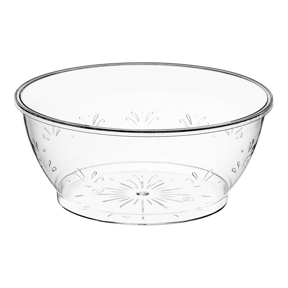 Visions Etched 6 oz. Clear Plastic Bowl - 20/Sample