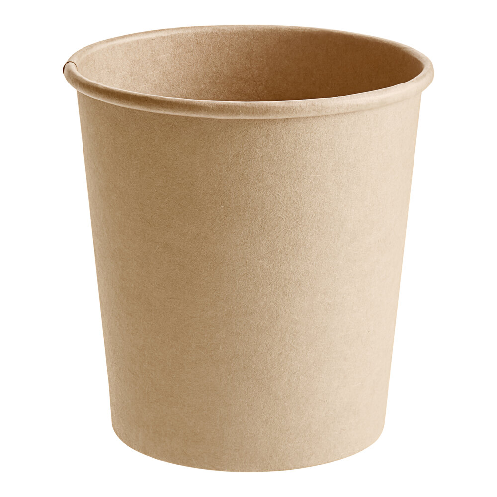 Choice 16 oz. Kraft Poly-Coated Paper Food Cup - 50/Pack