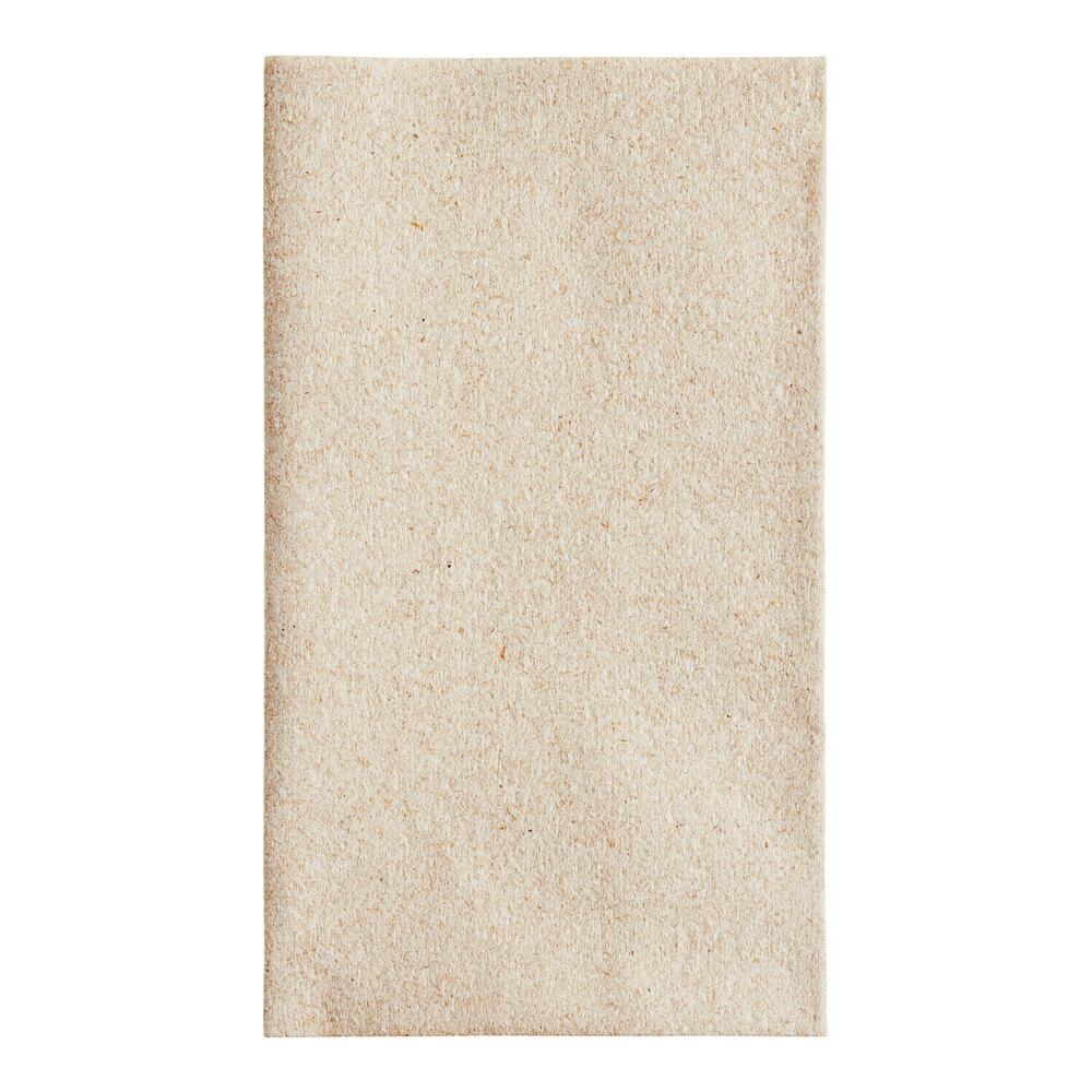 Choice Beige Customizable Linen-Feel 1/8 Fold Dinner Napkin 15" x 17" - 300/Case