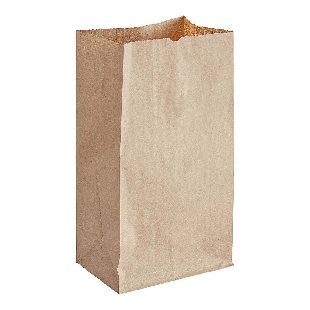 Choice 20 lb. Natural Kraft Paper Customizable Bag - 500/Case