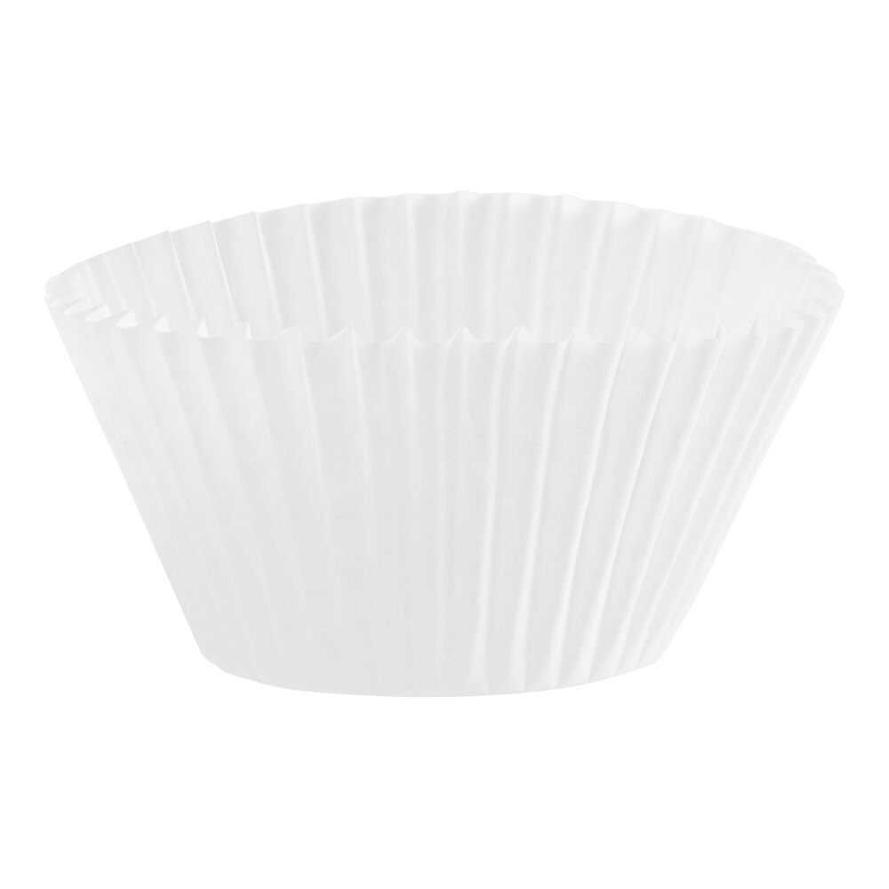 2" x 1 3/4" White Fluted Baking Cup - 5,000/Case