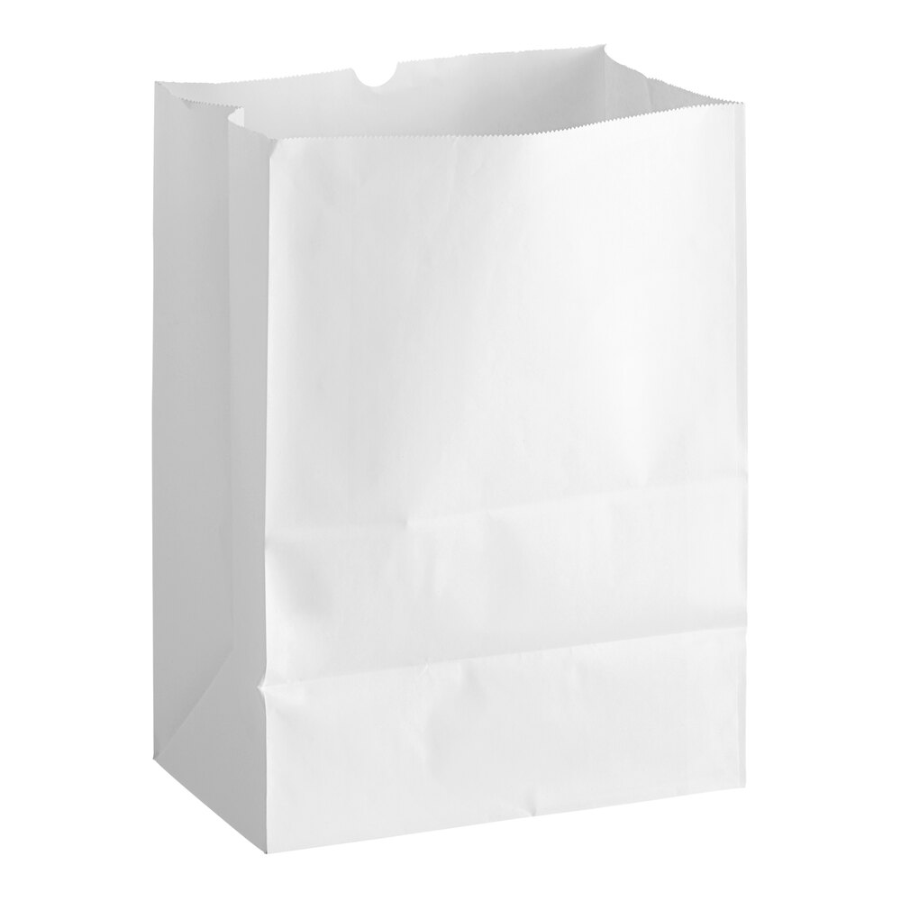 Choice 1/8 52 lb. White Paper Customizable Barrel Sack - 500/Case