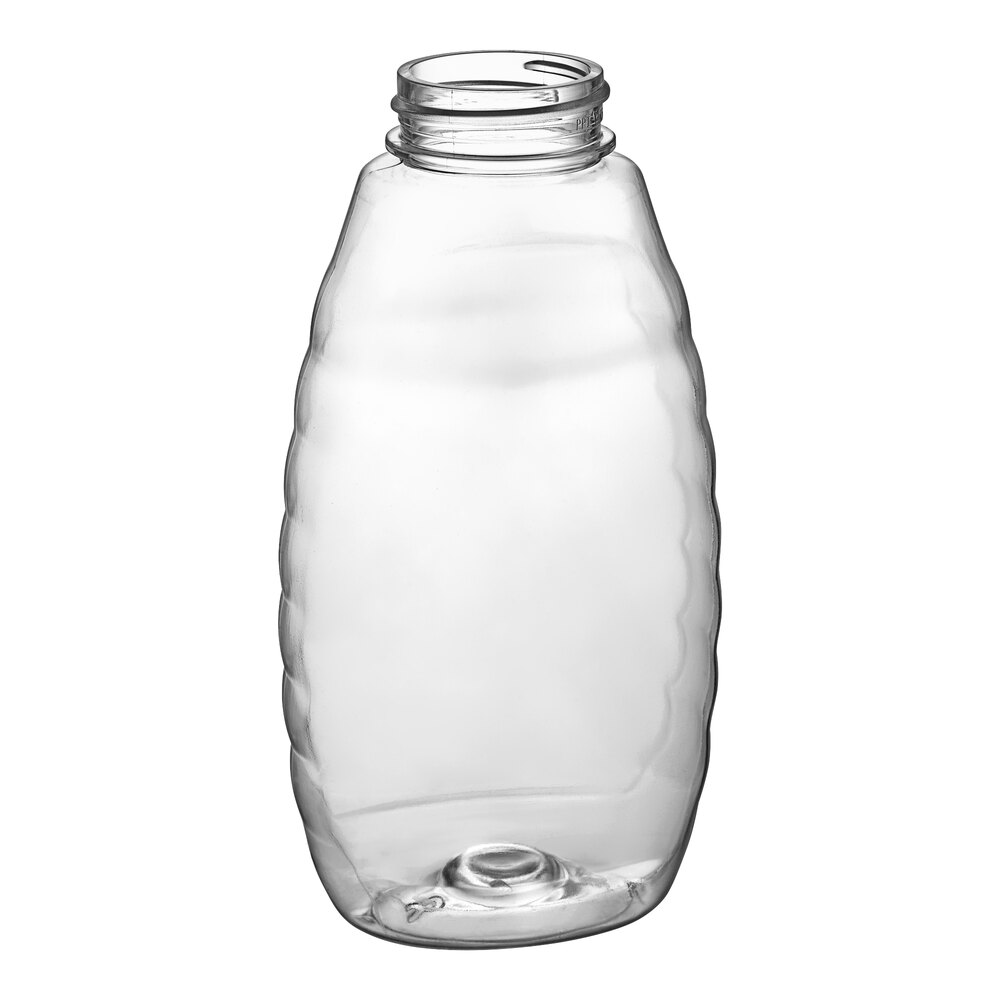 12 oz. (16 oz. Honey Weight) Classic Queenline PET Inverted Honey Bottle - 364/Case