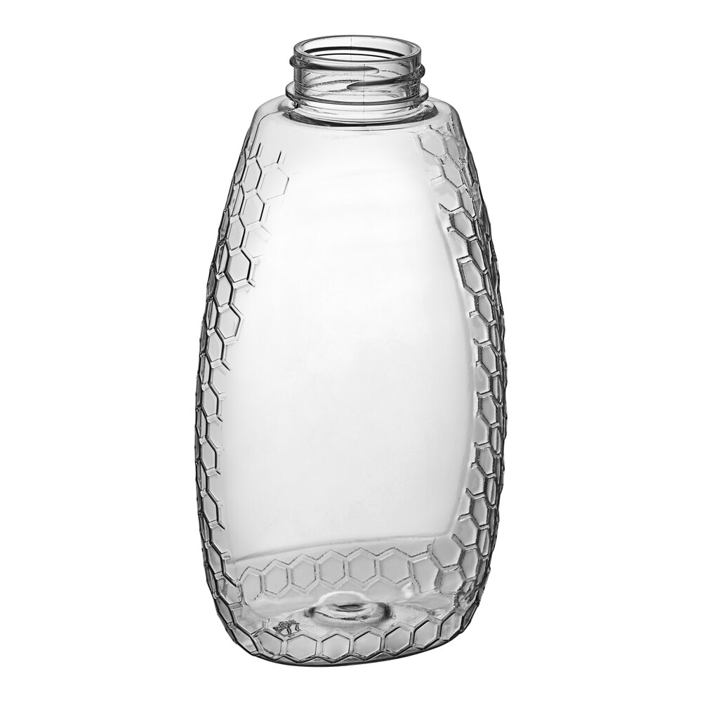 16 oz. (24 oz. Honey Weight) Honeycomb PET Inverted Honey Bottle - 225/Case