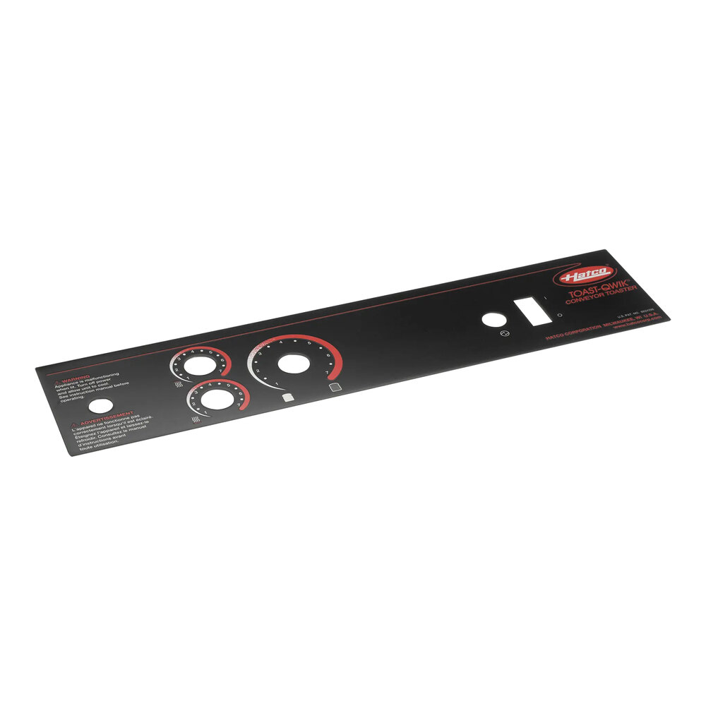 Hatco 07.01.301.00 Control Plate,Tq-1800,Standard