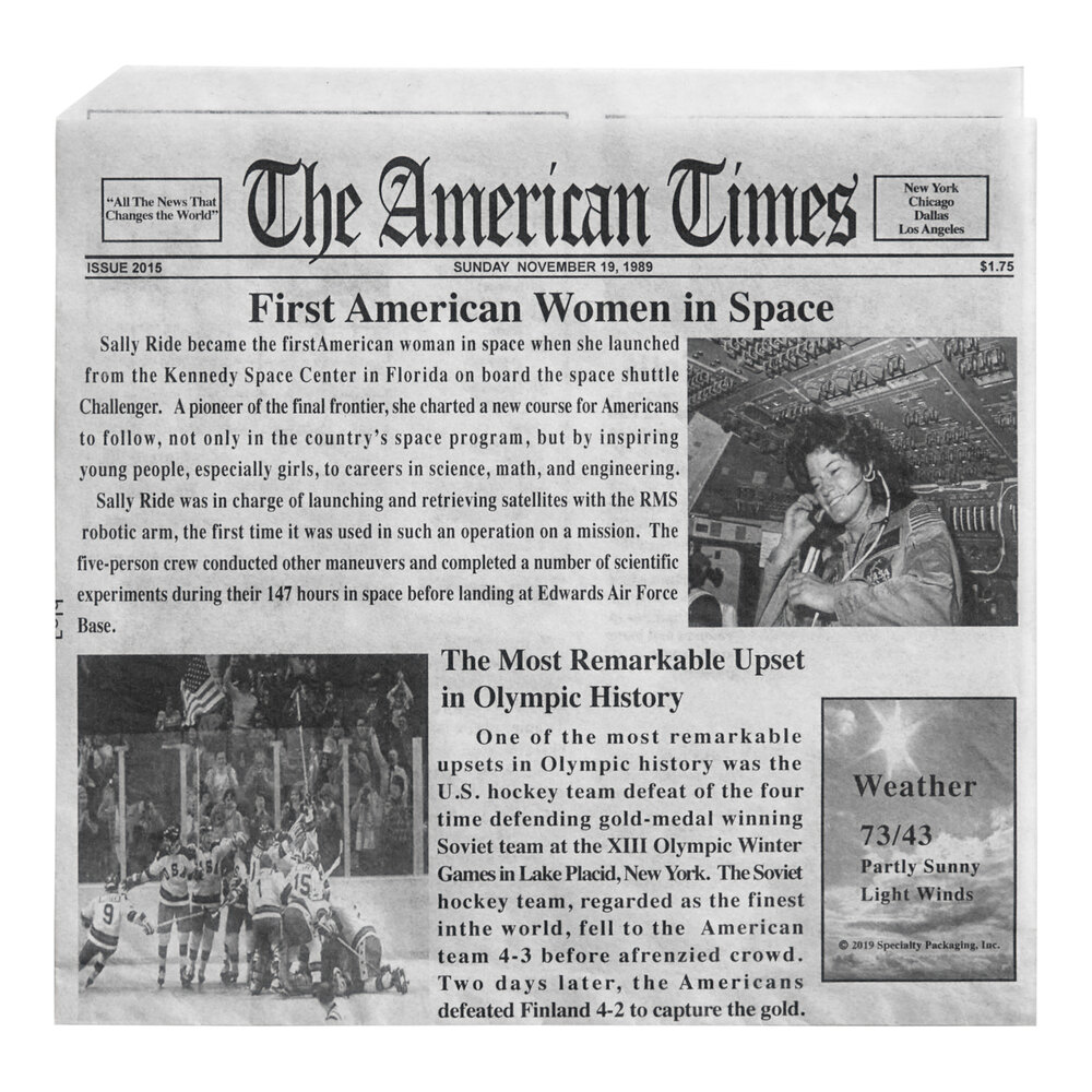 Choice 7" x 6 1/2" Newsprint Wire Cone Basket Liner / Deli Wrap / Double Open Bag - 500/Pack