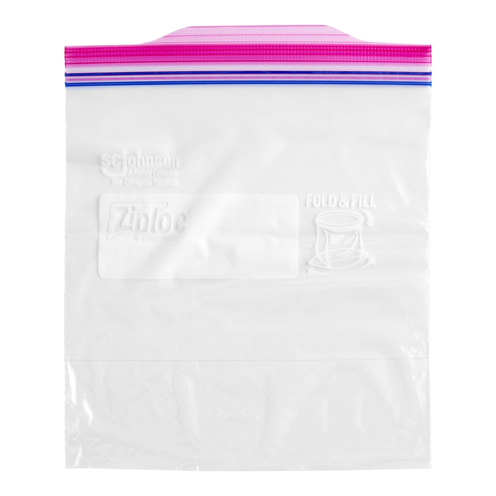 Ziploc® 364899 7" x 7 7/16" 1 Qt. Storage Bags with Double Zipper and Write-On Label - 500/Case