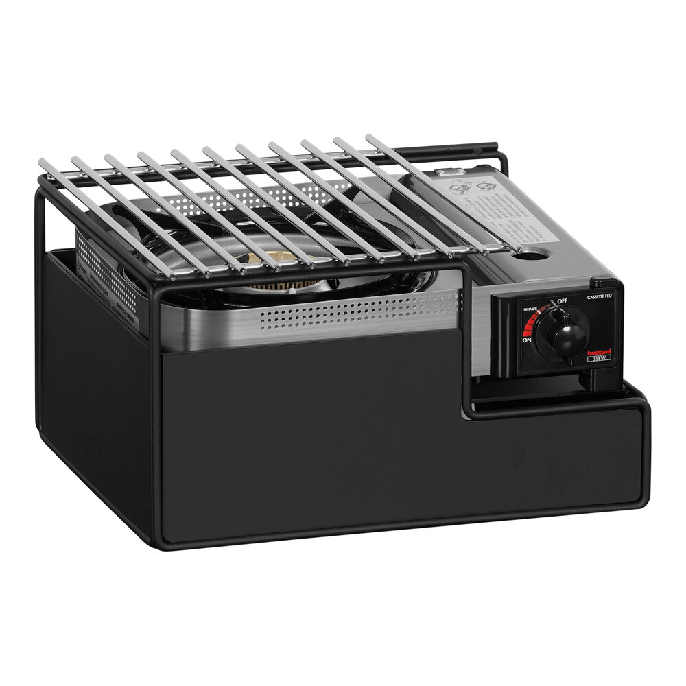 Cal-Mil 23705-13 Onyx 14 1/4" x 11 3/4" x 8" Black Metal Butane Stove Frame