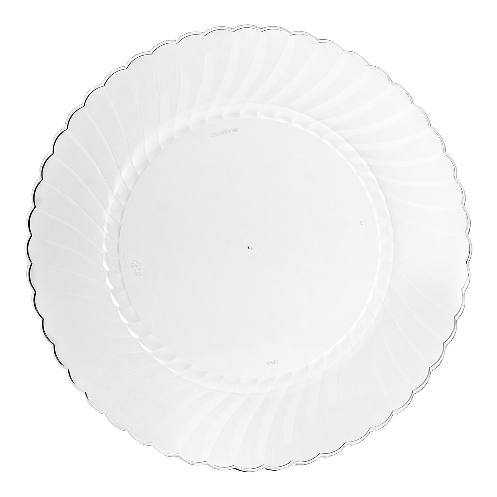 WNA Comet CW10144 Classicware 10 1/4" Clear Plastic Plate - 18/Pack