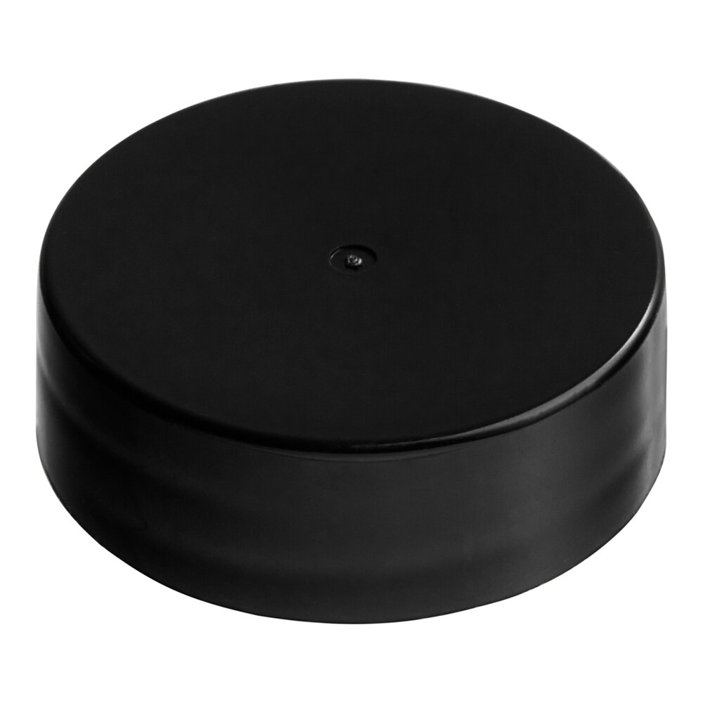 33/400 Smooth Black Lid with Foam Liner - 4,000/Case