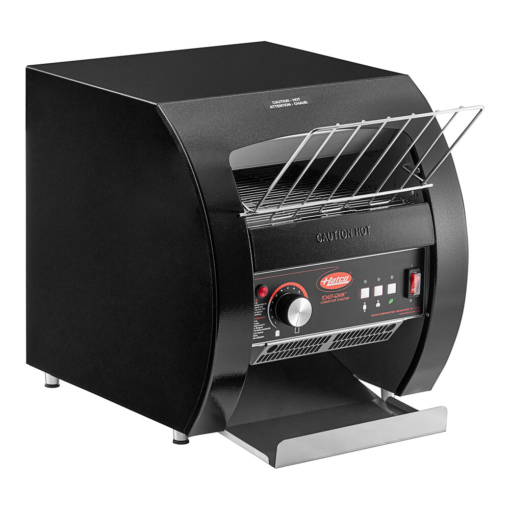 Hatco TQ3-10 Toast Qwik Black One or Two Side Conveyor Toaster with 2" Opening - 208V, 1780W