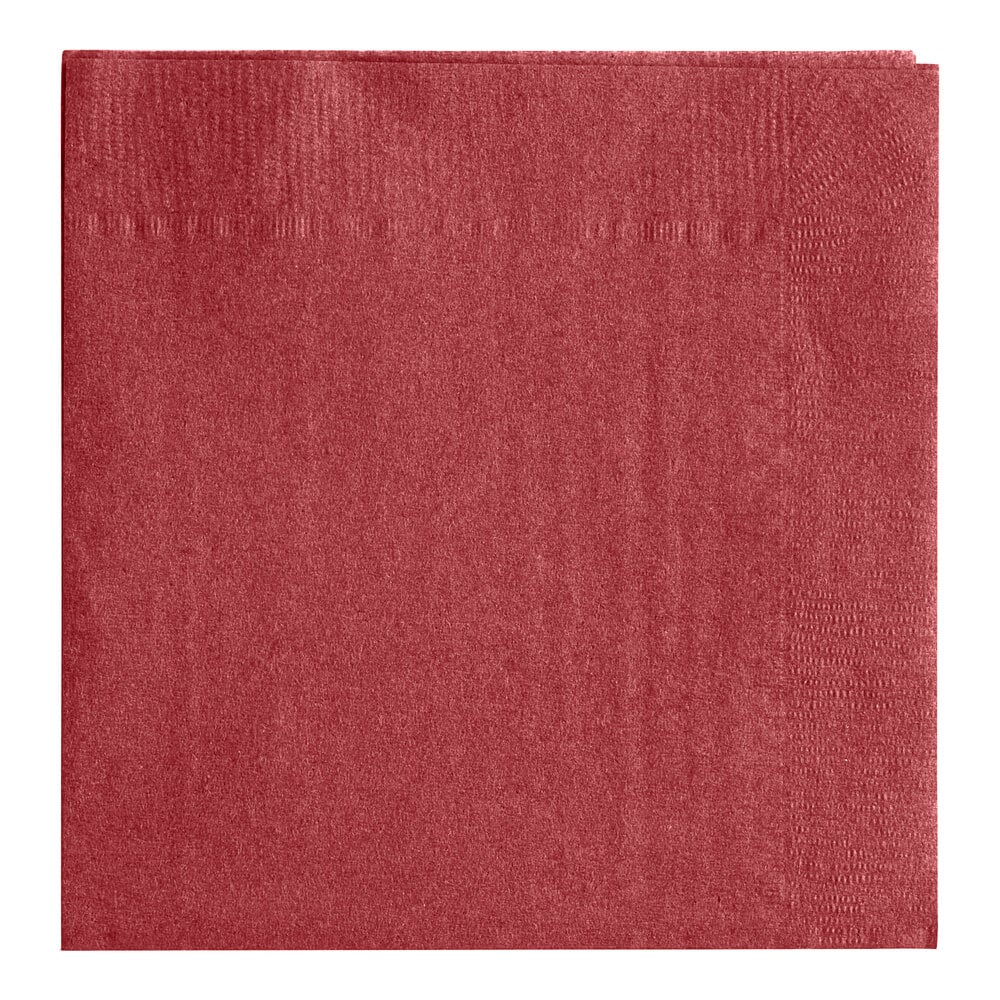 Choice Burgundy 2-Ply Customizable Beverage / Cocktail Napkin - 1,000/Case