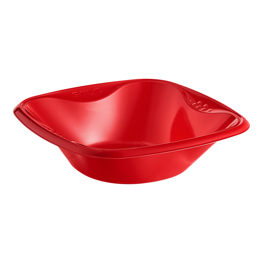 Solo Squared® 20 oz. Red Plastic Bowl - 264/Case