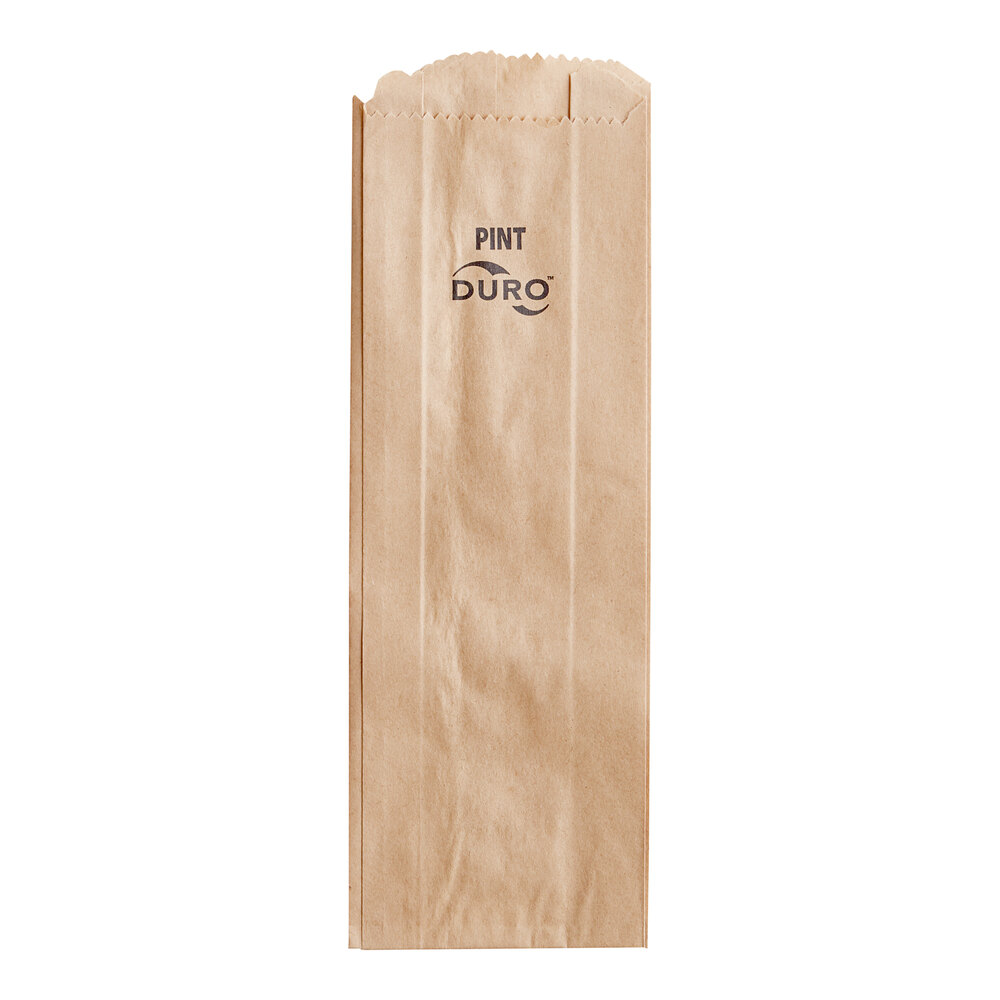 Duro Pint Size Brown Paper Bag - 500/Bundle