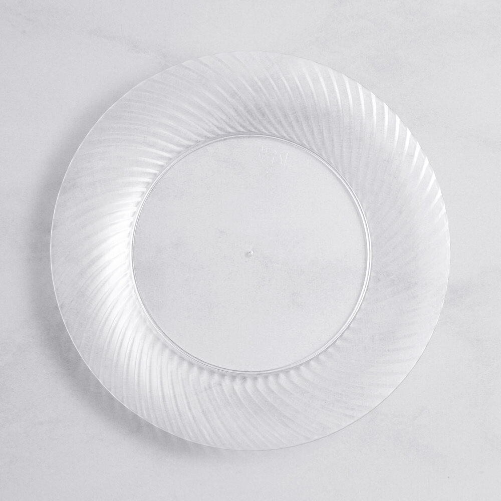 Visions Wave 6" Clear Plastic Plate - 18/Sample