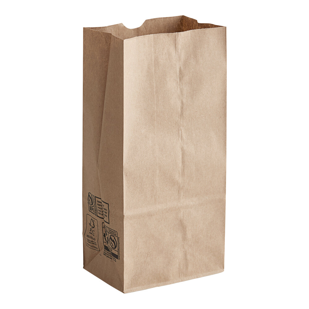 Duro 10 lb. Natural Kraft Paper Bag - 500/Bundle