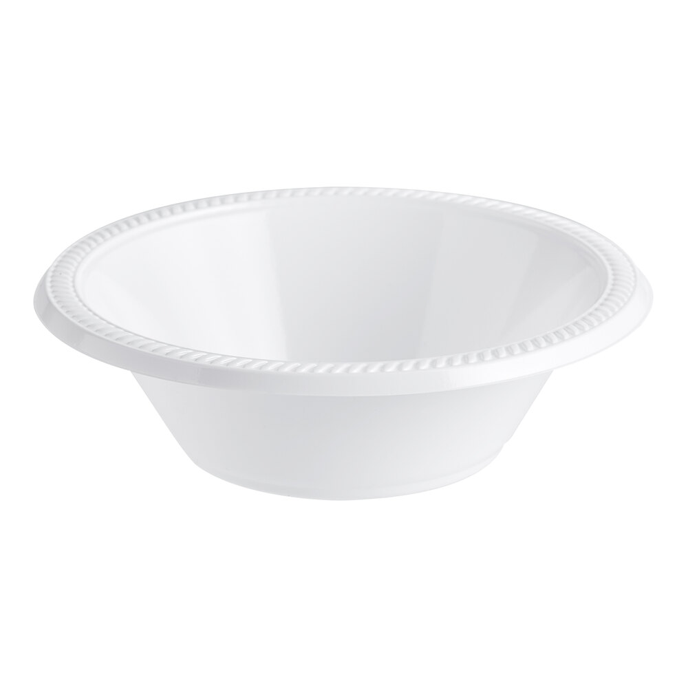 Choice 12 oz. White Plastic Bowl - 125/Pack