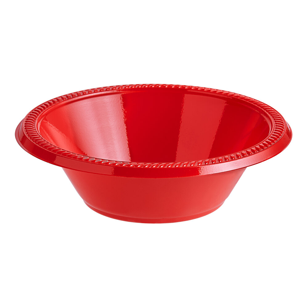 Choice 12 oz. Red Plastic Bowl - 1,000/Case