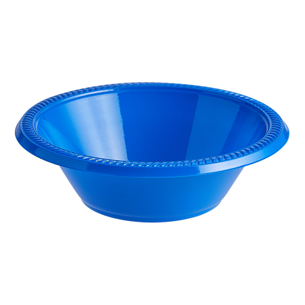 Choice 12 oz. Blue Plastic Bowl - 125/Pack