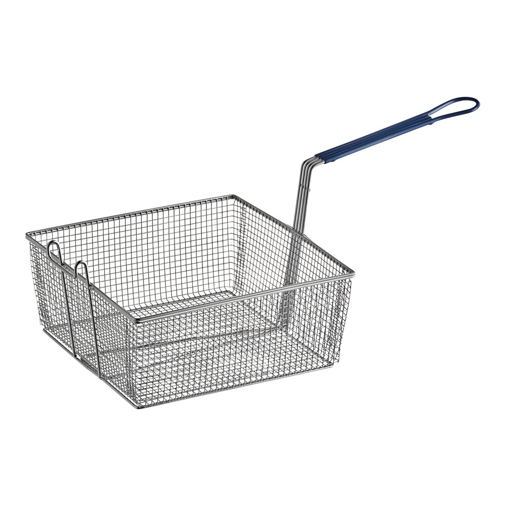 Pitco® P6072144 13 1/4" x 13 1/2" x 5 3/4" Full Size Fine Mesh Fryer Basket with Front Hook