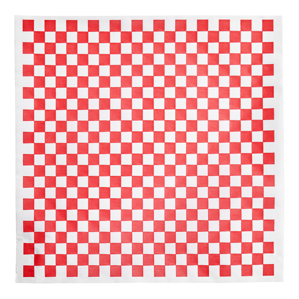 Choice 12" x 12" Small Red Check Deli Sandwich Wrap Paper - 5,000/Case