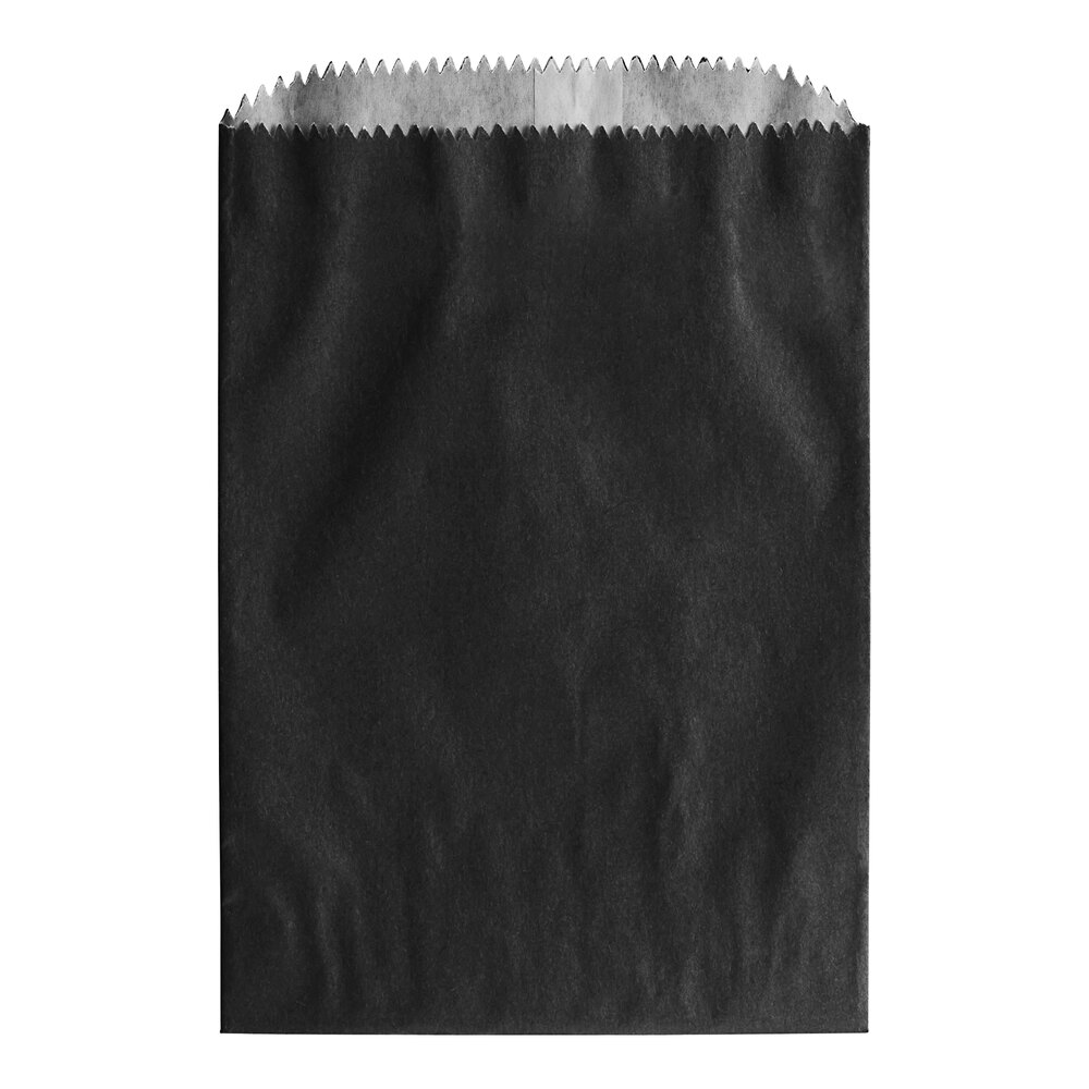 1/4 lb. 6 3/4" x 4 3/4" Customizable Black Gourmet Bag - 1,000/Case