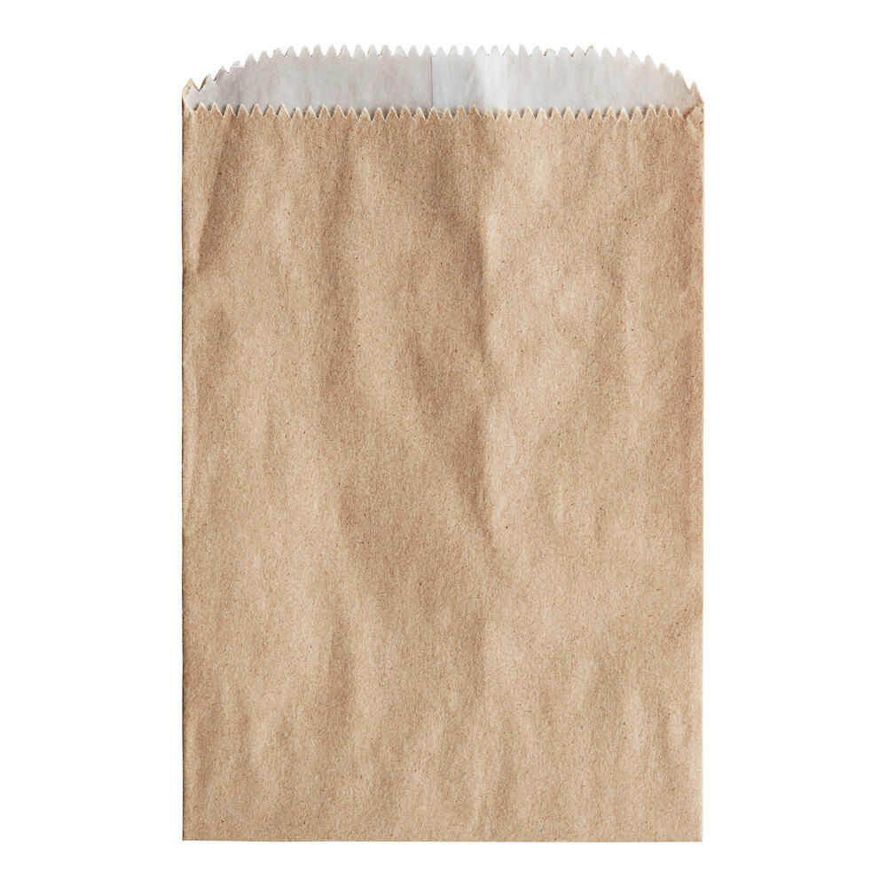 1/4 lb. 6 3/4" x 4 3/4" Customizable Kraft Gourmet Bag - 1,000/Case