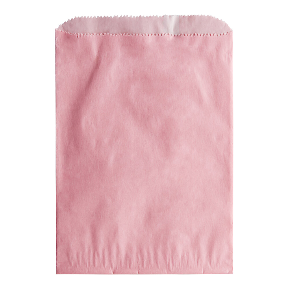 1 lb. 9 1/4" x 6 3/4" Customizable Pink Gourmet Bag - 1,000/Case