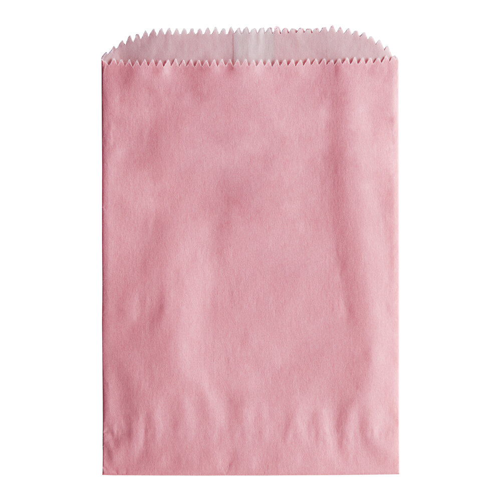 1/4 lb. 6 3/4" x 4 3/4" Customizable Pink Gourmet Bag - 1,000/Case