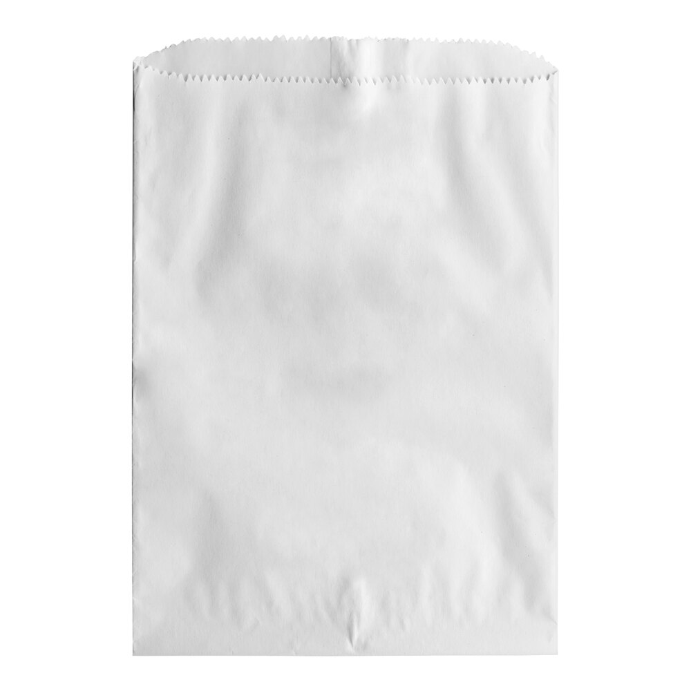 1 lb. 9 1/4" x 6 3/4" Customizable White Gourmet Bag - 1,000/Case
