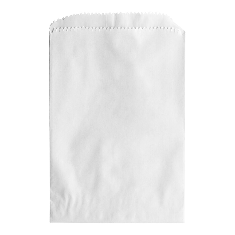 1/4 lb. 6 3/4" x 4 3/4" Customizable White Gourmet Bag - 1,000/Case