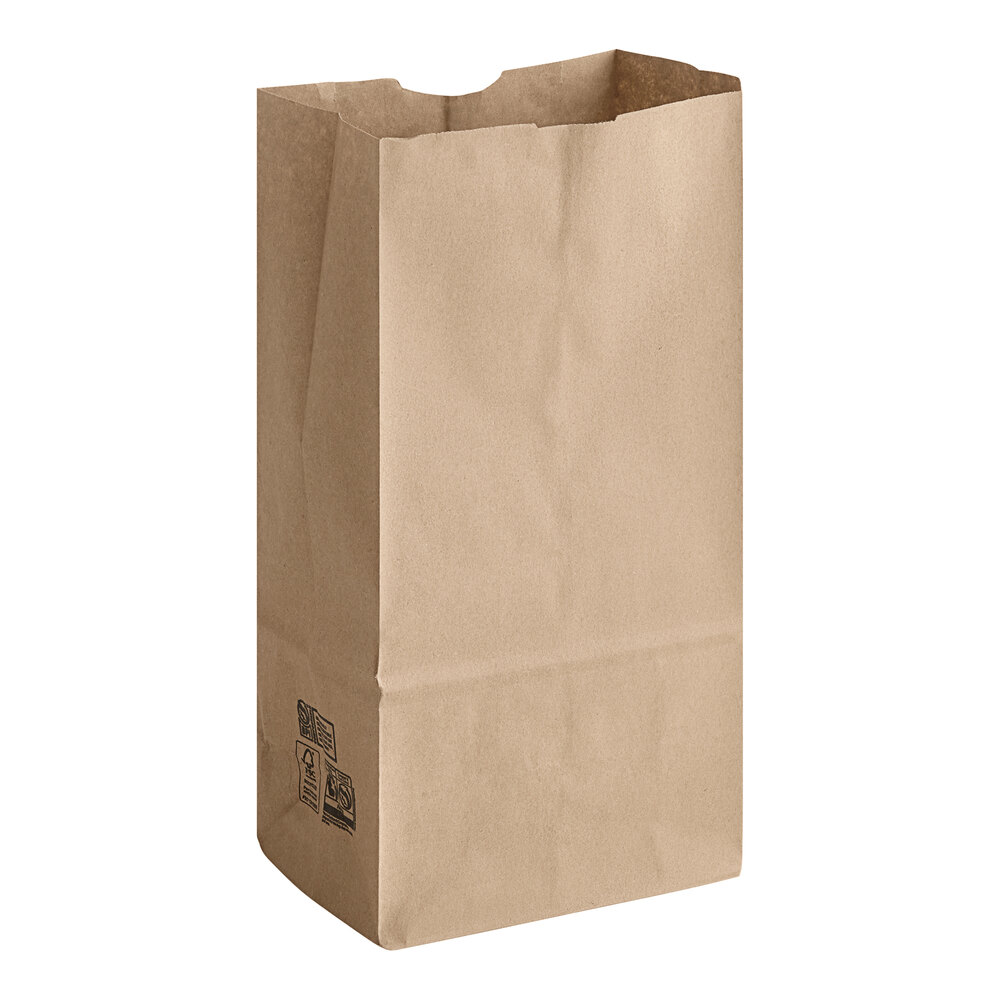 Duro Husky Dubl Life 12 lb. Heavy-Duty Natural Kraft Paper Bag - 400/Bundle