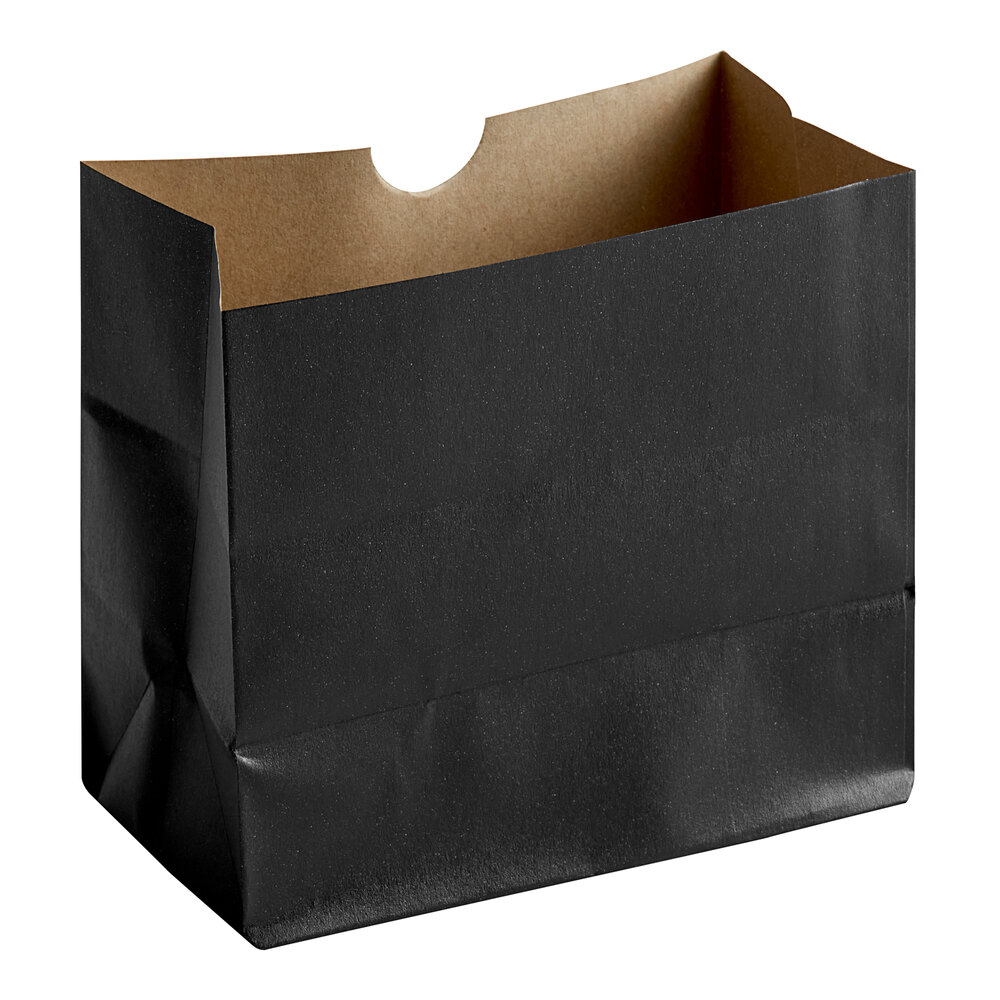 American Metalcraft SBB4 Black 4 1/4" x 2 1/2" x 3 3/4" Mini Snack Bag - 250/Case