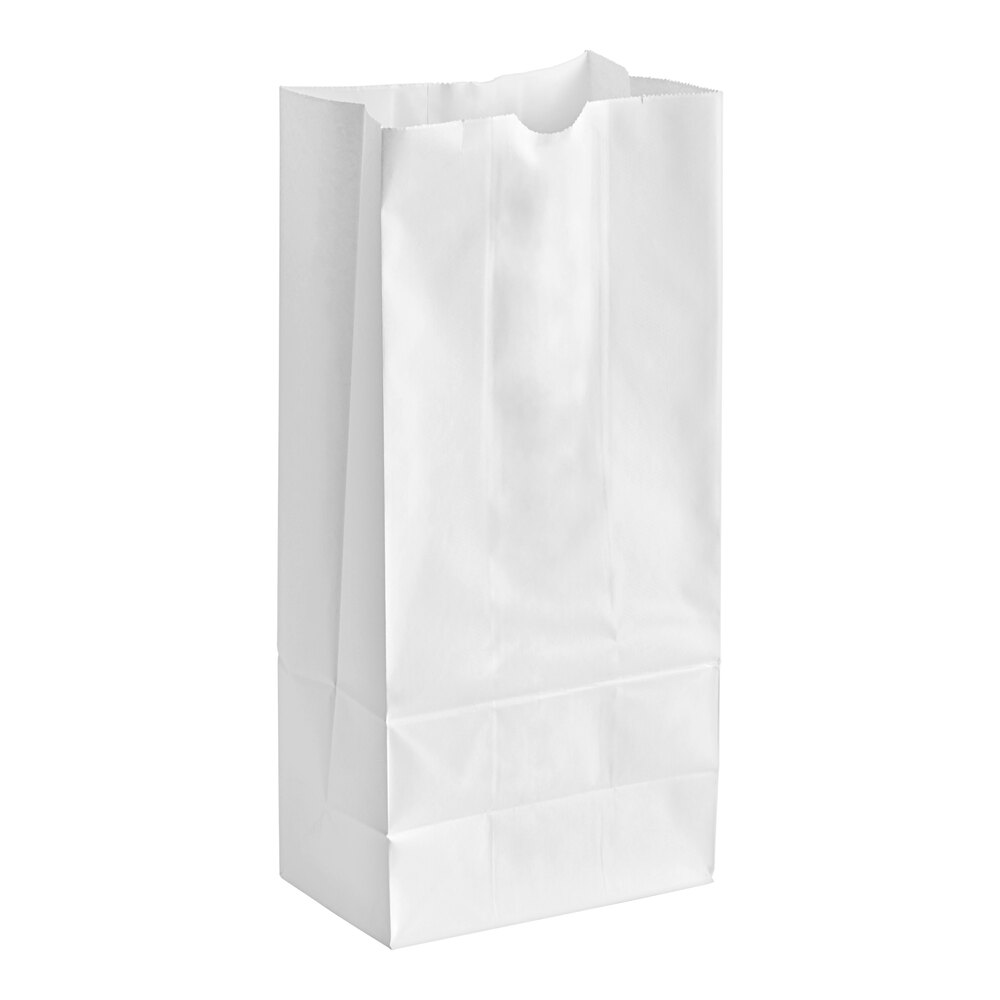 25 lb. Tall White Paper Bag - 500/Bundle