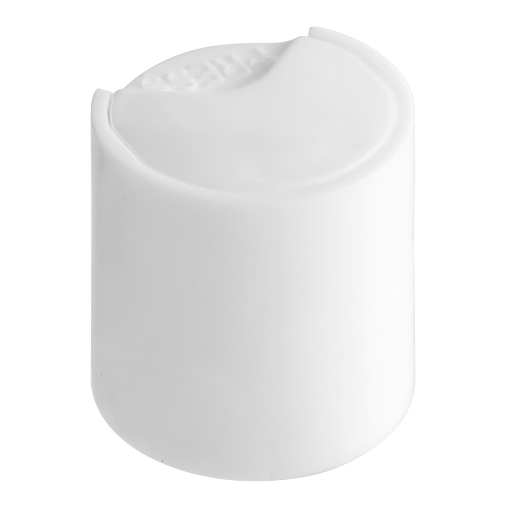 20/410 White Unlined Disc Top Lid - 100/Pack
