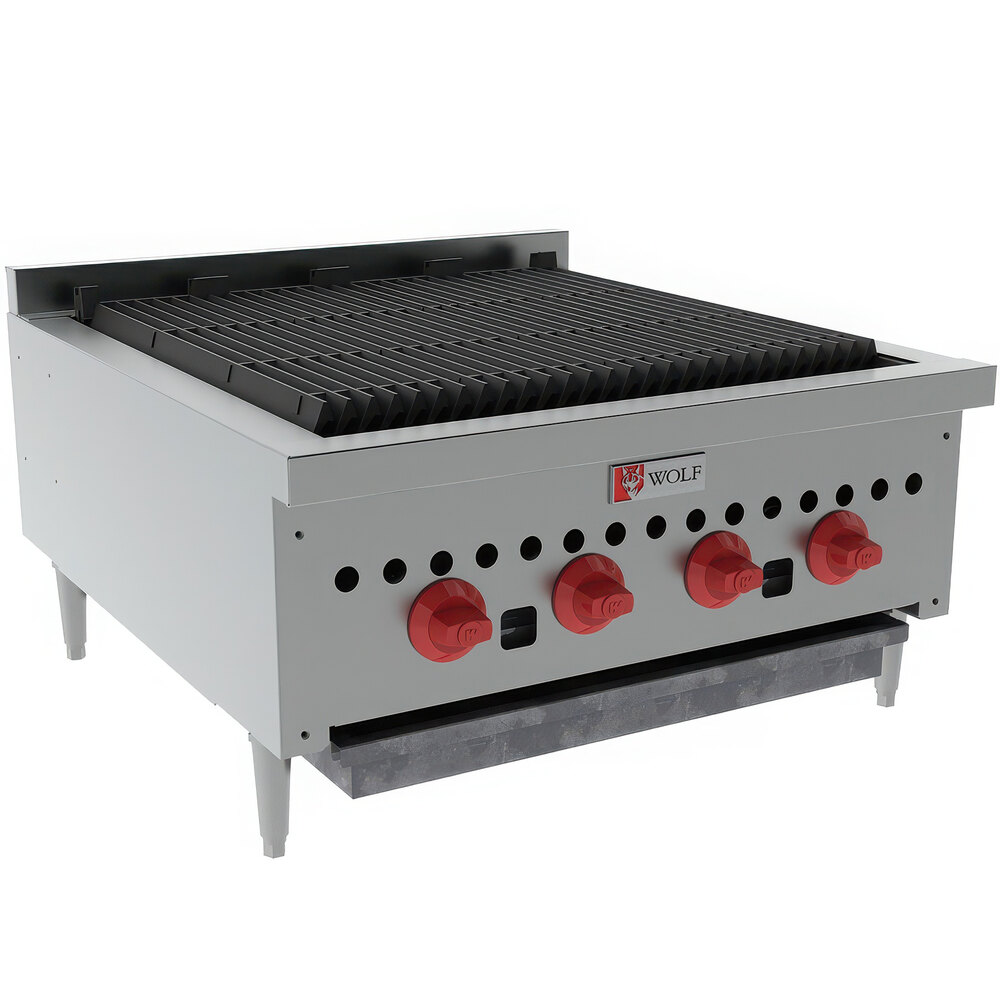 Wolf by Vulcan SCB25-LP Liquid Propane Low Profile 25" Radiant Gas Charbroiler - 58,000 BTU