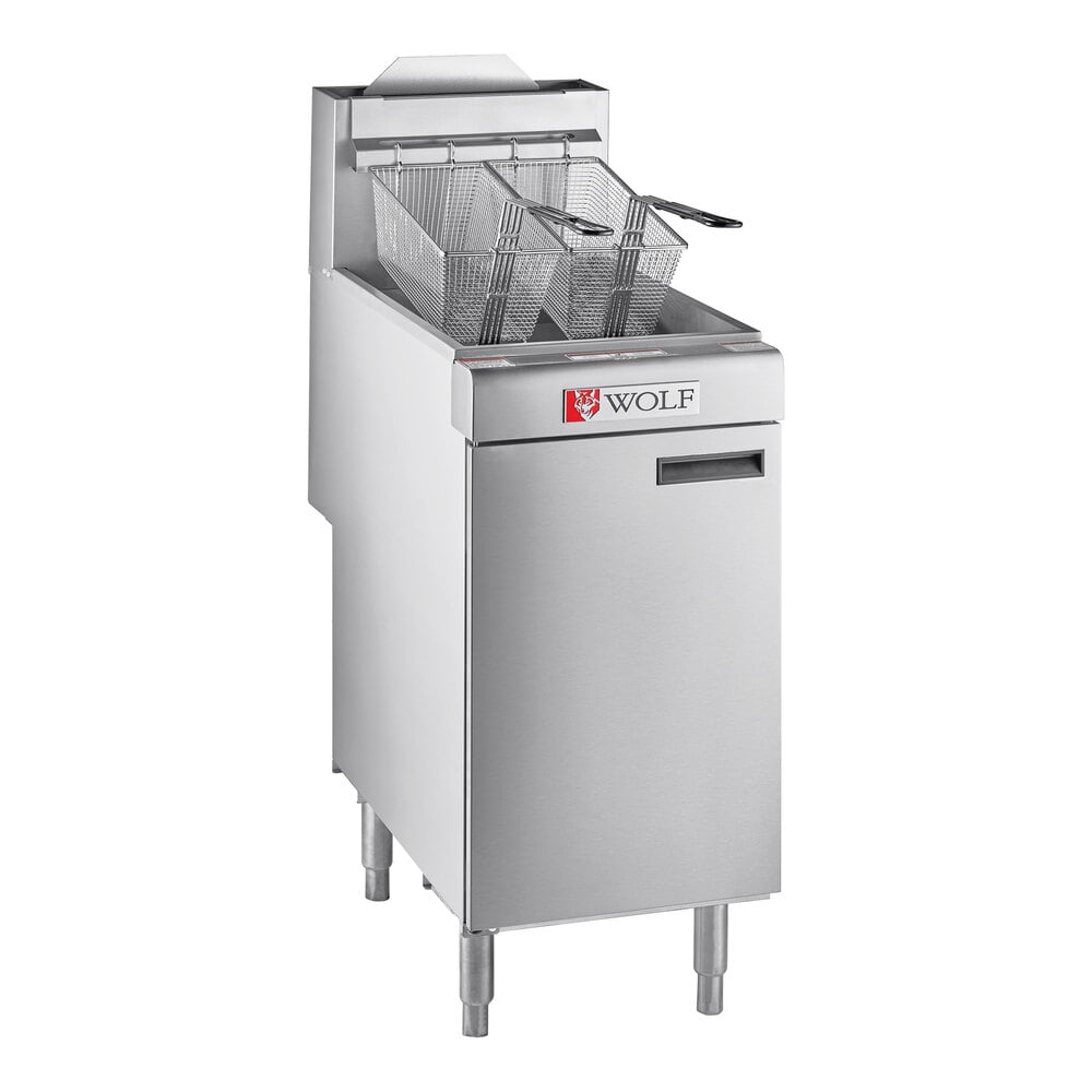 Wolf by Vulcan WF300-2 35-40 lb. Liquid Propane Floor Fryer - 90,000 BTU