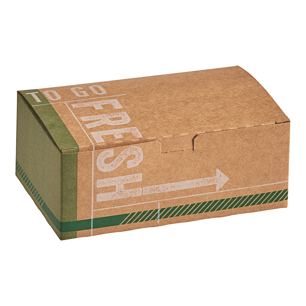 Inno-Pak To Go Fresh 7" x 4 1/4" x 2 3/4" Take-Out Snack Box / Chicken Box with Tuck Top - 250/Case