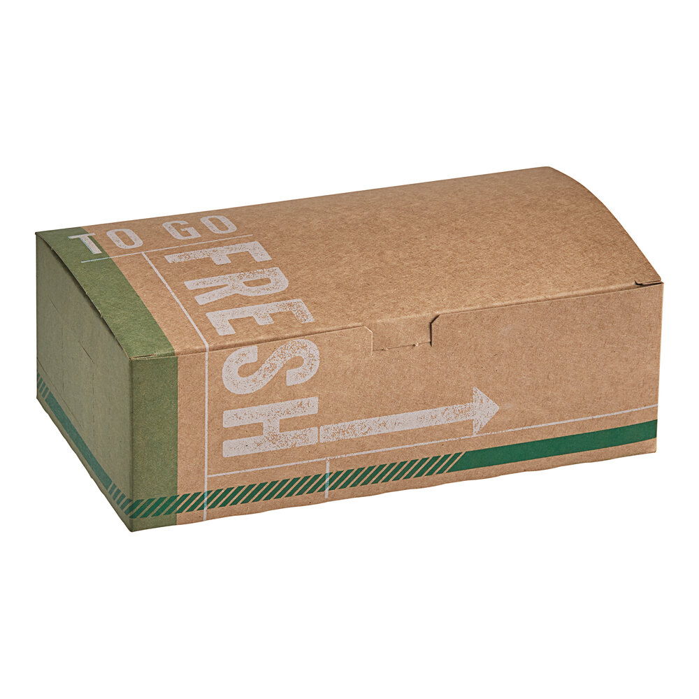 Inno-Pak To Go Fresh 9" x 5" x 3" Take-Out Dinner Box / Chicken Box with Tuck Top - 250/Case